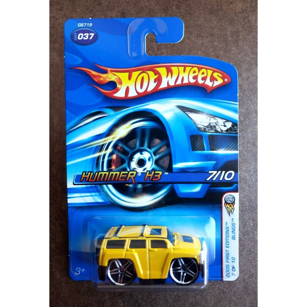 Hot Wheels HUMMER H3 Yellow 034 2005 FIRST EDITIONS BLINGS 7/10 PR5 VARIATION!